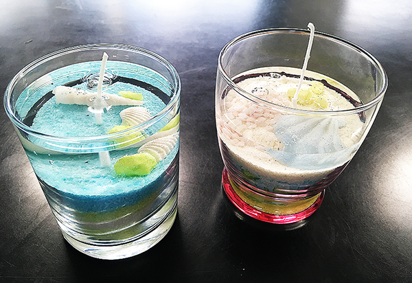 地層キャンドル作り