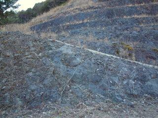 佐喜浜の枕状溶岩：写真1