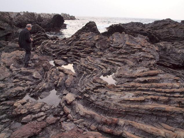 褶曲(しゅうきょく)：写真1